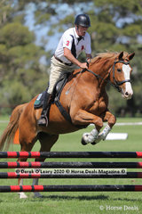 Anthony Nemaric rode "Indian Scout" in the 80cm Combined Training Age Group 60+ years