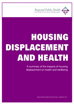 Item - Housing displacement and health: A summary of the impacts of ...
