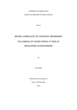 Item - Neural correlates of cognitive impairment in a sample of young ...