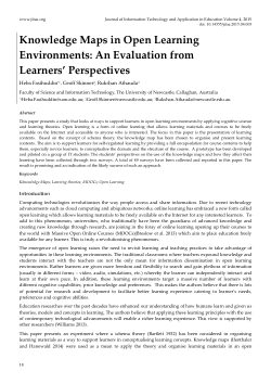 Item - Knowledge maps in open learning environments: an evaluation from ...