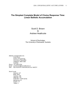 Item - The simplest complete model of choice response time: linear ...