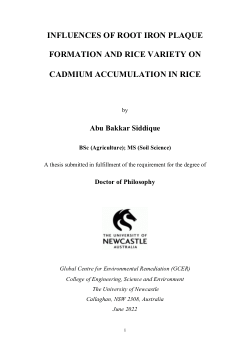 Item - Influences of root iron plaque formation and rice variety on ...