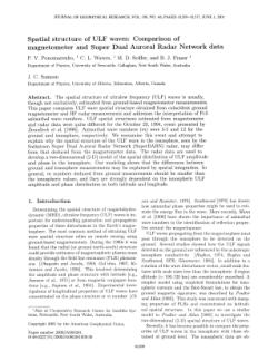 Item - Spatial structure of ULF waves: comparison of magnetometer and ...