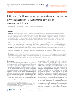 Item - Efficacy of tailored-print interventions to promote physical ...