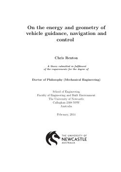 Item - On the energy and geometry of vehicle guidance, navigation and ...