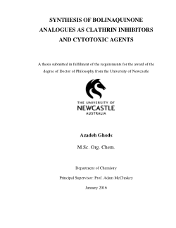Item - Synthesis of bolinaquinone analogues as clathrin inhibitors and ...