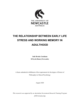 Item - The relationship between early life stress and working memory in ...