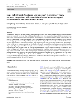 Item - Slope stability prediction based on a long short-term memory ...