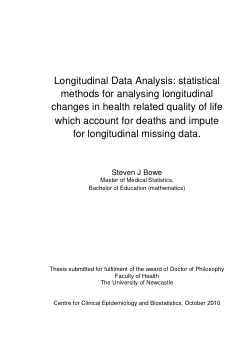 Item - Longitudinal data analysis: statistical methods for analysing ...