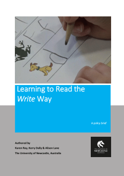 Item - Learning to read the write way - Open Research Newcastle - Figshare
