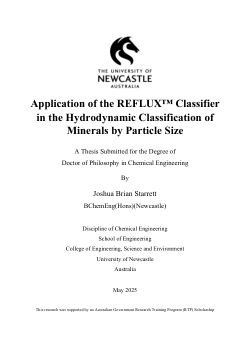 Item - Application of the REFLUX™ classifier in the hydrodynamic ...