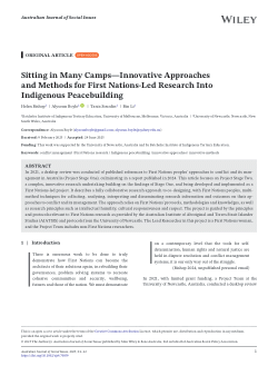 Item - Sitting in Many Camps—Innovative Approaches and Methods for ...
