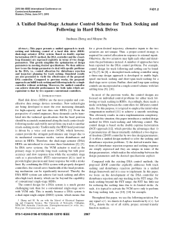 Item - A unified dual-stage actuator control scheme for track seeking ...