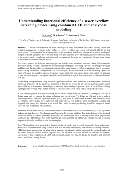 Item - Understanding functional efficiency of a sewer overflow ...