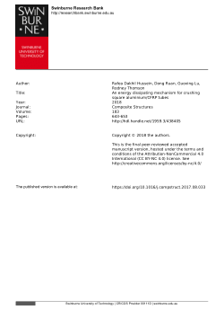 An energy dissipating mechanism for crushing square aluminium/CFRP tubes
