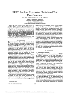 Item - BEAT: Boolean Expression fAult-based Test case generator ...