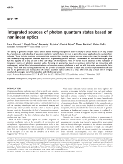 Item - Integrated sources of photon quantum states based on nonlinear ...