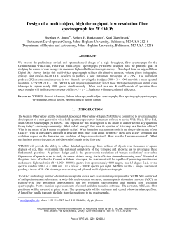 Item - Design of a multi-object, high throughput, low resolution fiber ...