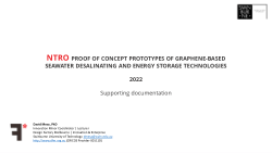Proof of concept prototypes of graphene-based seawater desalinating and energy storage technologies