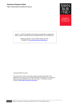 Item - Aboriginality and Australian cinematography: engaging with ...