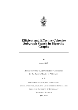 Item - Efficient and Effective Cohesive Subgraph Search in Bipartite ...