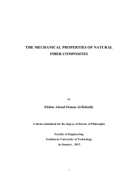 Item - The mechanical properties of natural fiber composites ...