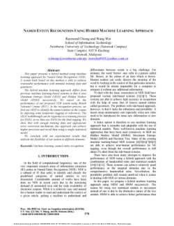 Item - Named entity recognition using hybrid machine learning approach ...