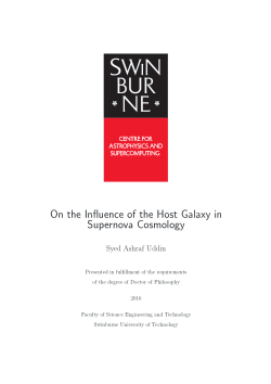 Item - On the influence of the host galaxy in supernova cosmology ...