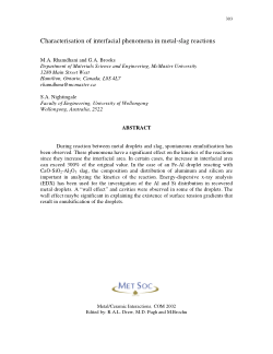 Item - Characterisation of interfacial phenomena in metal-slag ...