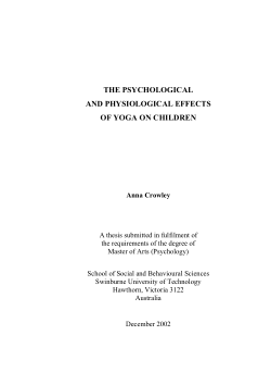 Item - The psychological and physiological effects of yoga on children ...
