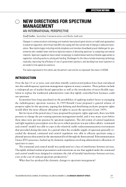 Item - New directions for spectrum management: An international ...