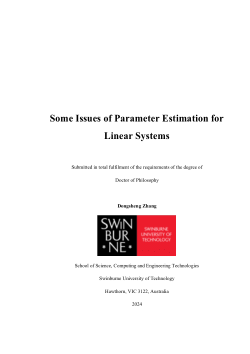 Item - Some Issues of Parameter Estimation for Linear Systems ...