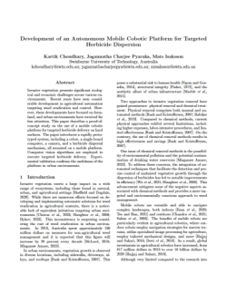 Development of an Autonomous Mobile Cobotic Platform for Targeted Herbicide Dispersion