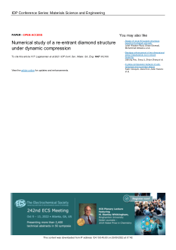 Numerical study of a re-entrant diamond structure under dynamic compression