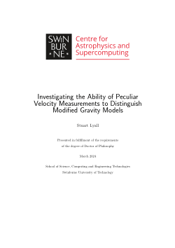 Item - Investigating the Ability of Peculiar Velocity Measurements to ...