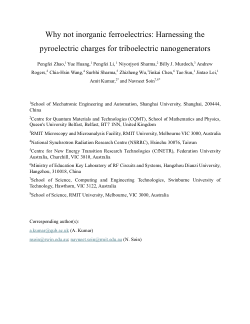 Why not inorganic ferroelectrics: Harnessing the pyroelectric charges for triboelectric nanogenerators