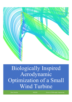 Item - Biologically Inspired Aerodynamic Optimization of a Small Wind ...