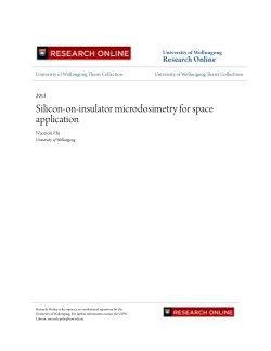 Item - Silicon-on-insulator microdosimetry for space application ...