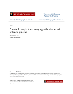 Item - A variable length linear array algorithm for smart antenna ...
