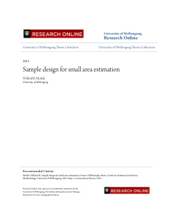 Item - Sample design for small area estimation - University of ...