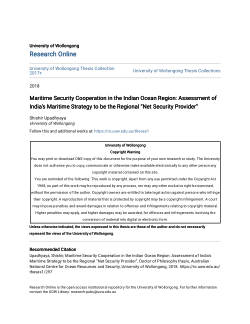 Item - Maritime Security Cooperation in the Indian Ocean Region ...