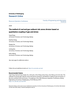 Item - The method of coal and gas outburst risk zones division based on ...