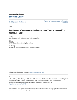 Item - Identification of Spontaneous Combustion Prone Zones in Longwall ...