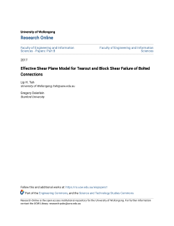 Item - Effective Shear Plane Model for Tearout and Block Shear Failure ...