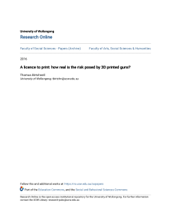 Item - A licence to print: how real is the risk posed by 3D printed ...