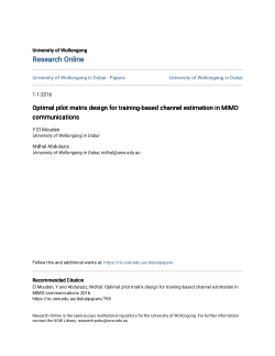 Item - Optimal pilot matrix design for training-based channel ...
