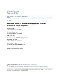 Item - Influence of capping on the atomistic arrangement in palladium ...