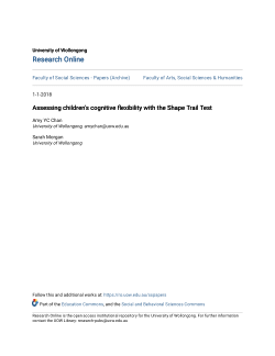 Item - Assessing children's cognitive flexibility with the Shape Trail ...