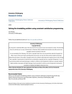 Item - Solving the timetabling problem using constraint satisfaction ...