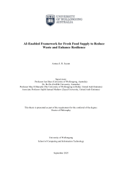 AI-Enabled Framework for Fresh Food Supply to Reduce Waste and Enhance Resilience